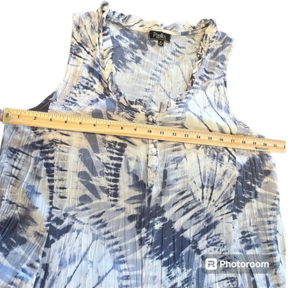Frilly Sundress Lace Watercolour Papillon Coastal Cowgirl Boho Beachy Sz S - Picture 5 of 11